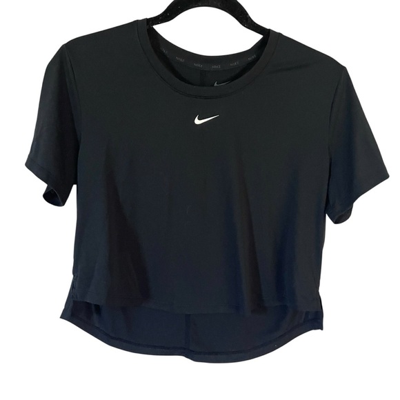 Nike Women's Black Crop Top with Logo Size S - Picture 2 of 4